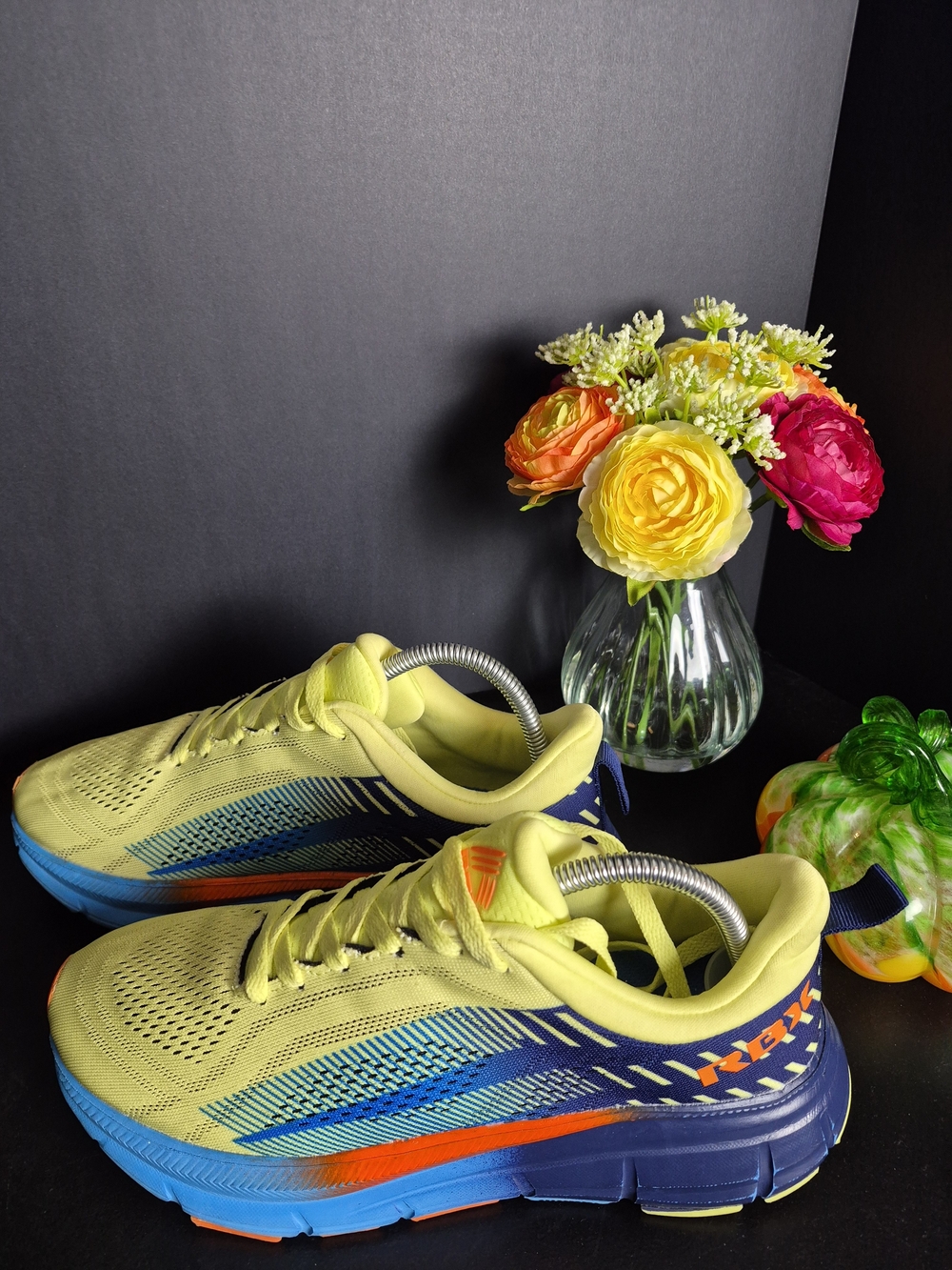 RBX Neon Yellow Multi-Accent Mens Running Shoes. Size 8.5